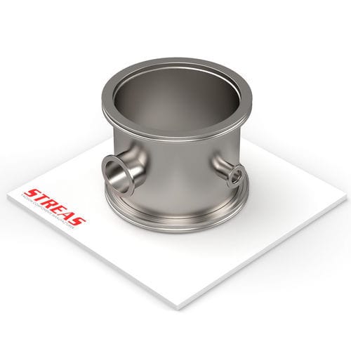 Racor con brida - 4CR series - Streas srl - en cruz / ISO / de acero inoxidable 304
