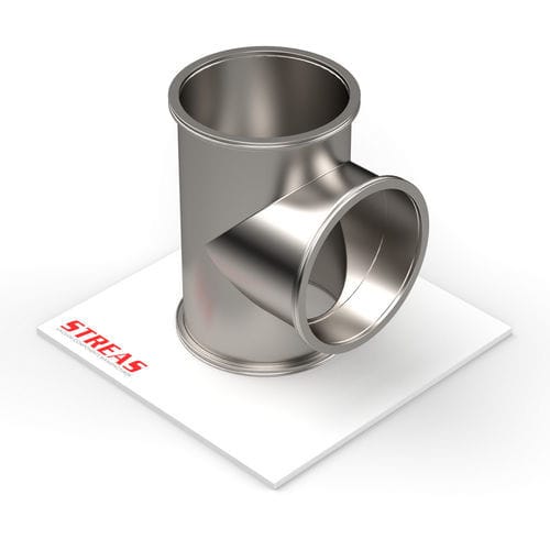 Racor con brida - 3T63ISOK-4 - Streas srl - en T / ISO / de acero inoxidable 304