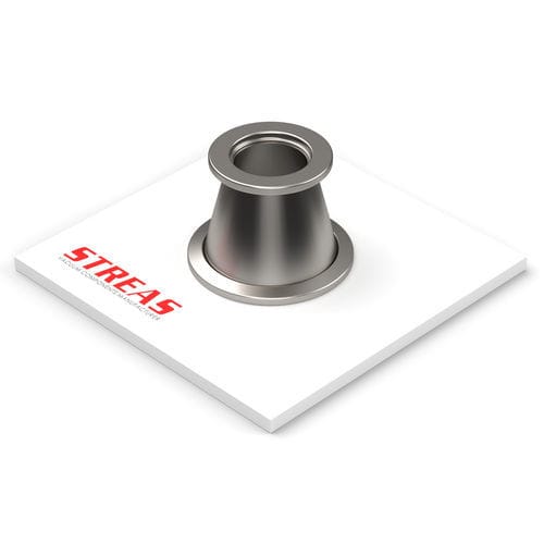 Adaptador con brida - RC series - Streas srl - de brida / de reducción / de acero inoxidable 304