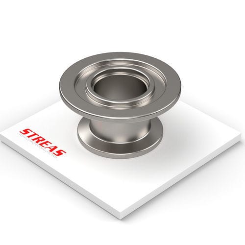 Racor para vacío - R series - Streas srl - con brida / de acero inoxidable 304