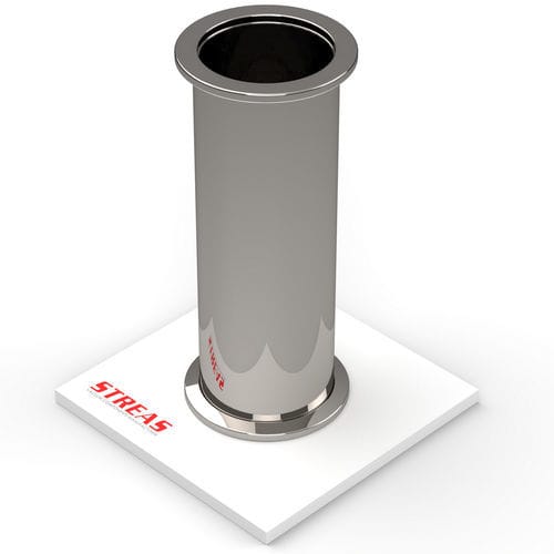 Racor para vacío - D series - Streas srl - con brida / de acero inoxidable 304 / con brida