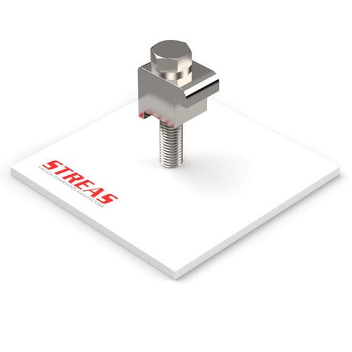 Elemento de apriete en C - GSP series - Streas srl - de acero inoxidable / cuerpo roscado / de aluminio