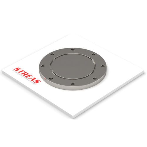 Brida para tuberías - FC63ISOF-4 - Streas srl - de acero inoxidable / de fijación / ciega