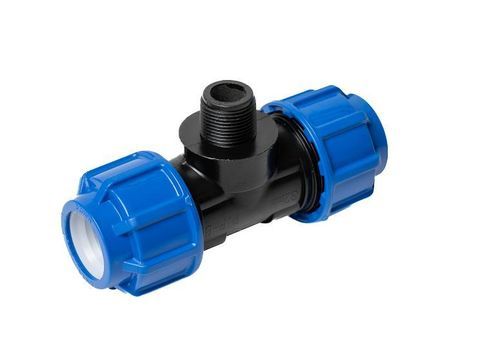 Racor hidráulico - TE341 series - NEISCO FOR MODERN WATER SYSTEMS PRODUCTION - roscado / de compresión / en T