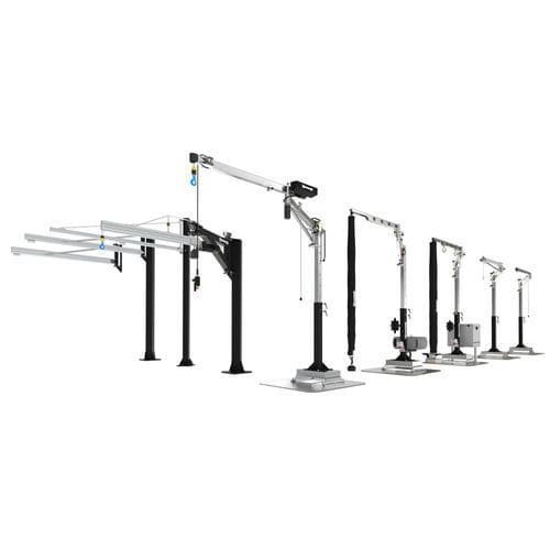 Grúa pluma de columna - EMA Ergonomía S.L. - de pared / con tubo de vacío / articulada