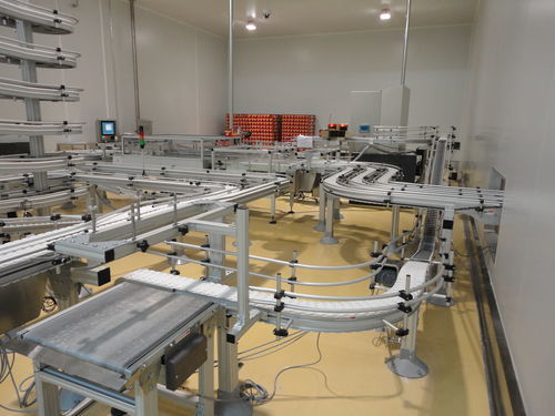 Transportador de banda - MODU System (M) Sdn.Bhd. (MODU Group) - con cadena / horizontal / curvo