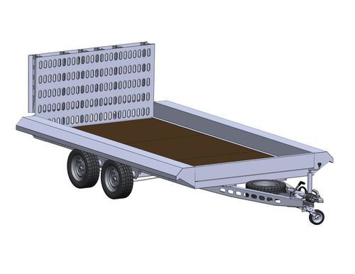Remolque plataforma - SLT-3500-S - SingleLift - para máquinas / para máquina de obras públicas / de 2 ejes