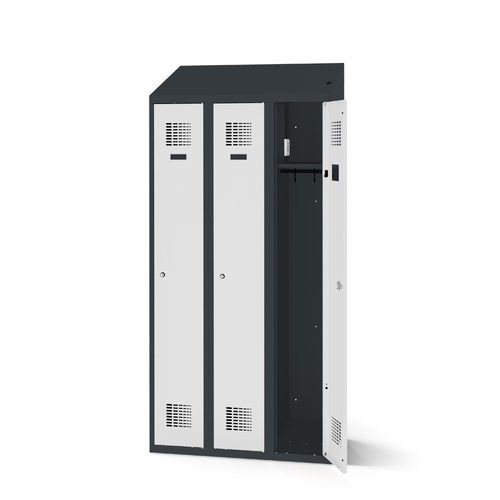 Armario de vestuario para empresa - 1180-030100-0901112 - LOCKEEL s.à r.l. - para ropa de trabajo / con ventilación / robusto