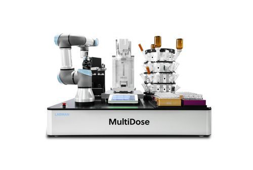 Unidad de dosificación de sólidos - MultiDose - Labman Automation Ltd - para materiales de flujo lento / de polvo / gravimétrica