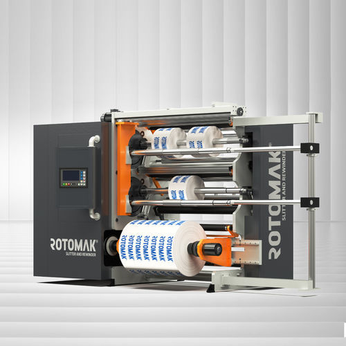 Cortadora rebobinadora automática - RSR-II - Rotomak - compacta / de alta velocidad / para etiquetas