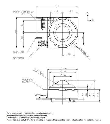 Trackball láser - X13 - Cursor Controls - empotrable / reforzado / de precisión