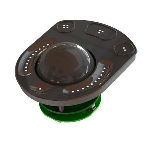 Trackball mecánico - M-Track - Cursor Controls - empotrable / 38 mm / IP68