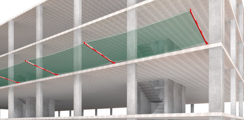 Red de seguridad anticaída anticaída - LiteMESH - STRUMIN - para obra / de malla metálica
