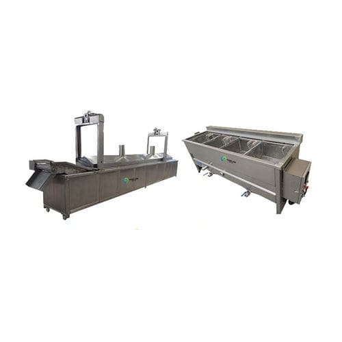 Freidora industrial deep-fat - Henan Hongtu Machinery Manufacturing Co., Ltd. - batch / para productos a base de masa / para aperitivos