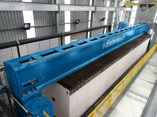 Filtro-prensa de viga superior - OH - Diefenbach srl - de membrana / robotizada / con mando a distancia
