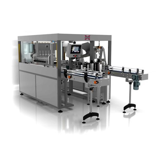 Llenadora taponadora etiquetadora lineal - Miniline - Axtra Srl - modulable / controlada por ordenador / para botellas
