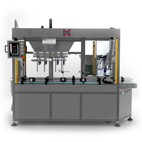 Llenadora tapadora automática - Axtra Srl - para líquido / monobloque / volumétrica