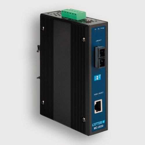 Conmutador convertidor conversor de medios - 772032 - LÜTZE - administrable / Ethernet / en riel DIN