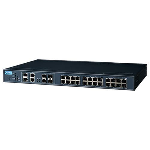 Conmutador Ethernet administrable - EKI-7428G-4CI - ADVANTECH - 28 puertos / gigabit / de nivel 2