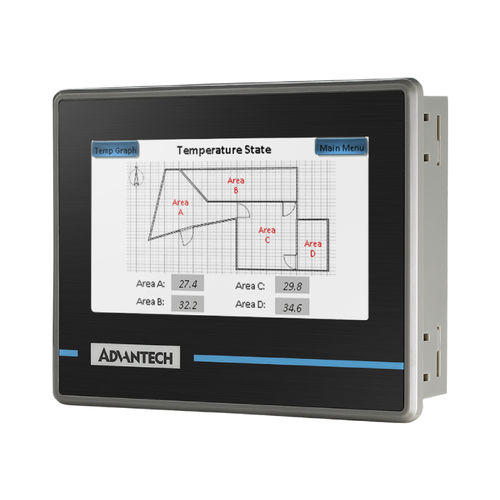 Terminal de operador con pantalla táctil resistiva - WOP-204K - ADVANTECH - empotrable / 480 x 272 / RISC