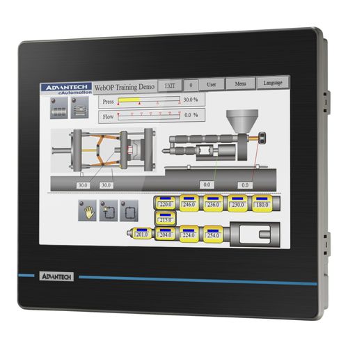 Terminal de operador con pantalla táctil resistiva - WOP-210K - ADVANTECH - empotrable / 1024 x 600 / RISC