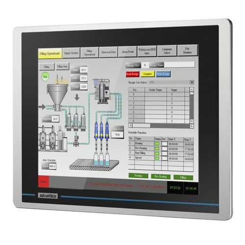 Terminal de operador con pantalla táctil resistiva - WOP-212K - ADVANTECH - empotrable / 1024 x 768 / RISC