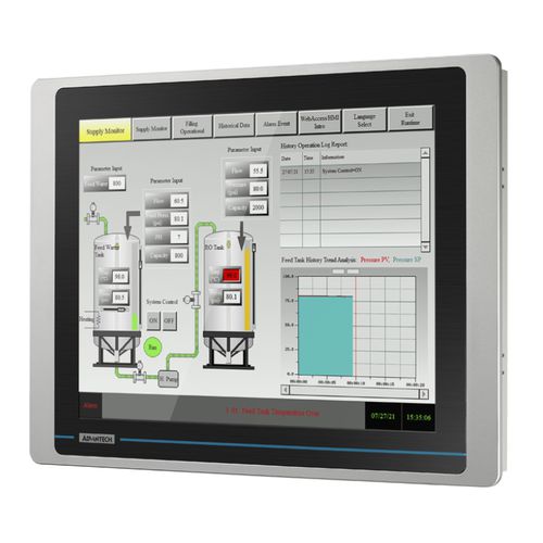 Terminal de operador con pantalla táctil resistiva - WOP-215K - ADVANTECH - empotrable / 1024 x 768 / RISC