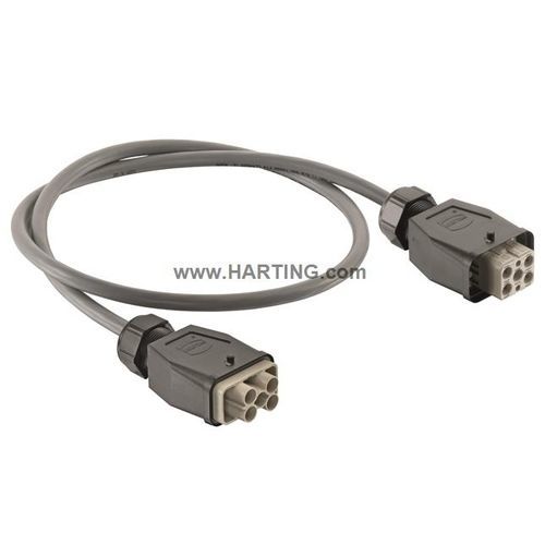Cable óptico preensamblado - Han® Q - HARTING - híbrido / redondo / de cobre