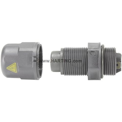 Pasamuros para brida - HARAX® - HARTING - para cobre / de paneles / para toma de corriente