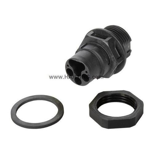 Tapa de conector montada en panel - S15_PFT_STR-FM_AC_M_CRT_w/o-contacts - HARTING - IP67 / IP65 / circular