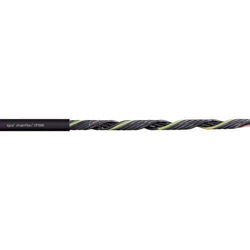 Cable eléctrico de datos - CF series - igus® - antipropagación de fuego / blindado / resistente a la torsión