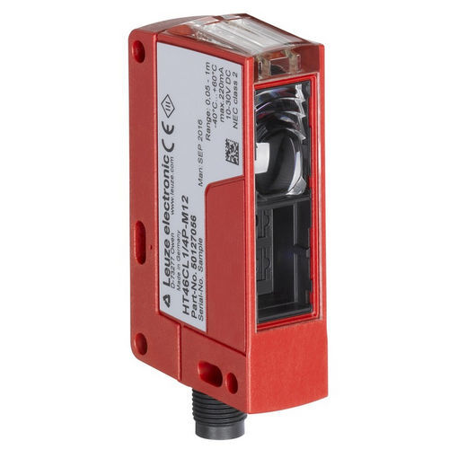 Sensor fotoeléctrico con supresión de fondo - HT46CL2/4P-M12  - Leuze electronic GmbH + Co. KG - detector de reflexión directa / rectangular / láser