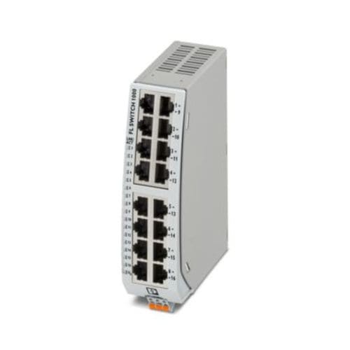 Conmutador Ethernet no administrable - FL SWITCH 1116N - PHOENIX CONTACT GmbH & Co. KG - 16 puertos / en riel DIN / RJ45
