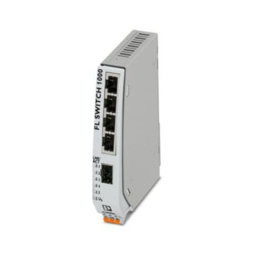 Conmutador Ethernet no administrable - FL SWITCH 1004NT-SFX - PHOENIX CONTACT GmbH & Co. KG - 5 puertos / en riel DIN / RJ45