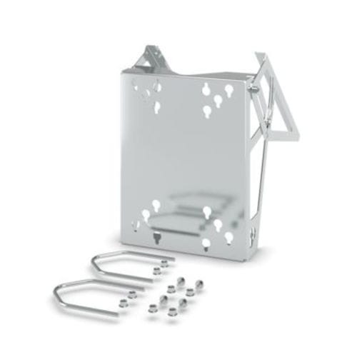 Soporte de acero inoxidable - POS POLEFIX S 108 VA - PHOENIX CONTACT GmbH & Co. KG - con paneles fotovoltaicos