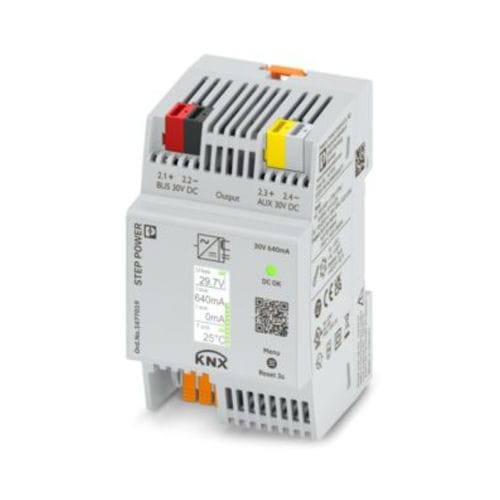 Alimentación eléctrica en riel DIN - STEP3-PS/1AC/KNX/640/LPT - PHOENIX CONTACT GmbH & Co. KG - AC/DC / monofásica / para módulos bus