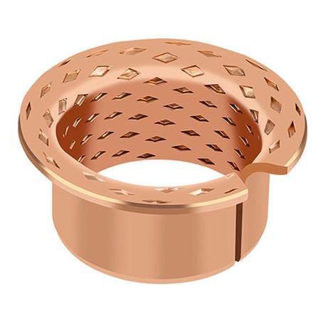Cojinete liso de bronce macizo - MBZ-B09 - GGB - cilíndrico / con brida / autolubricante