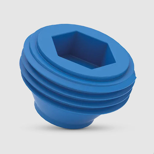 Tapón cilíndrico - GPN 720 Type B  - Pöppelmann - hexagonal / roscado / de polietileno de baja densidad (PEBD)