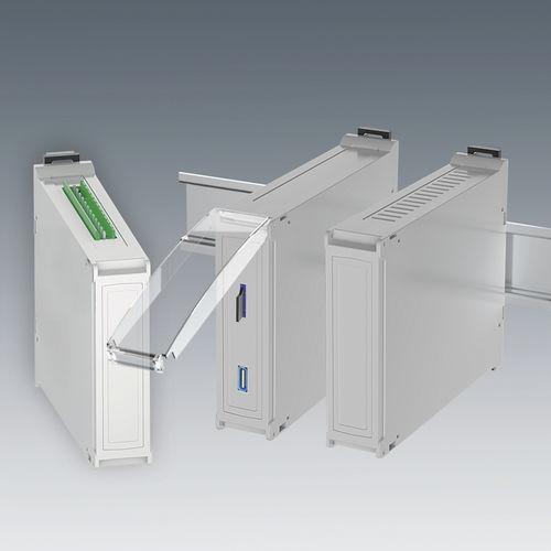 Caja para riel DIN - RAILTEC BP M22 - OKW Odenwälder Kunststoffwerke Gehäusesysteme GmbH - modular / de PC / para equipamiento electrónico