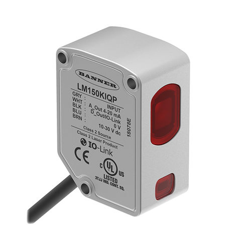 Sensor fotoeléctrico detector de reflexión directa - LM150KIQP - TURCK - rectangular / láser / analógico