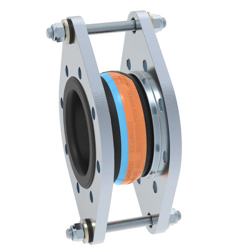 Compensador de dilatación de caucho - AS-2 - STENFLEX Rudolf Stender GmbH - redondo / con brida / axial