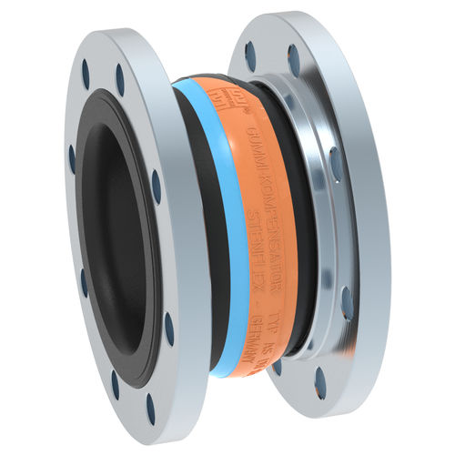 Compensador de dilatación de caucho - AS-1 - STENFLEX Rudolf Stender GmbH - redondo / con brida / axial