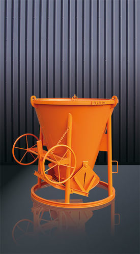 Cubo para hormigón cónico - 1011H series - Eichinger Equipement - de fondo abrible