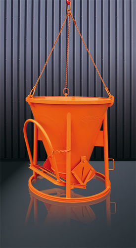 Cubo para hormigón cónico - 1011 series - Eichinger Equipement - de fondo abrible