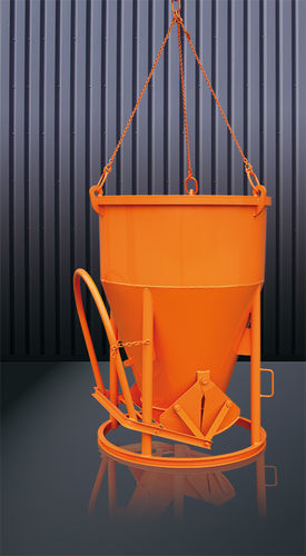 Cubo para hormigón cónico - 1012 series - Eichinger Equipement - de fondo abrible