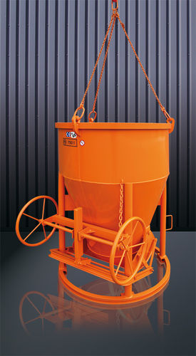 Cubo para hormigón cónico - 1012H series - Eichinger Equipement - de fondo abrible