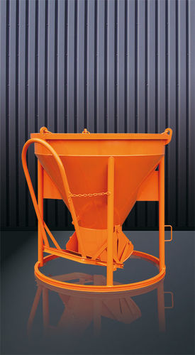 Cubo para hormigón cónico - 1013 series - Eichinger Equipement - de fondo abrible