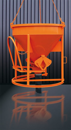 Cubo para hormigón cónico - 1016 series - Eichinger Equipement - con tubo de descarga