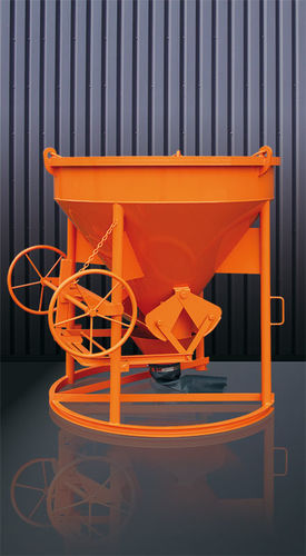 Cubo para hormigón cónico - 1016 H series - Eichinger Equipement - con tubo de descarga