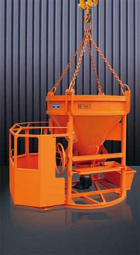 Cubo para hormigón cónico - 1016 MR series - Eichinger Equipement - con tubo de descarga / con plataforma